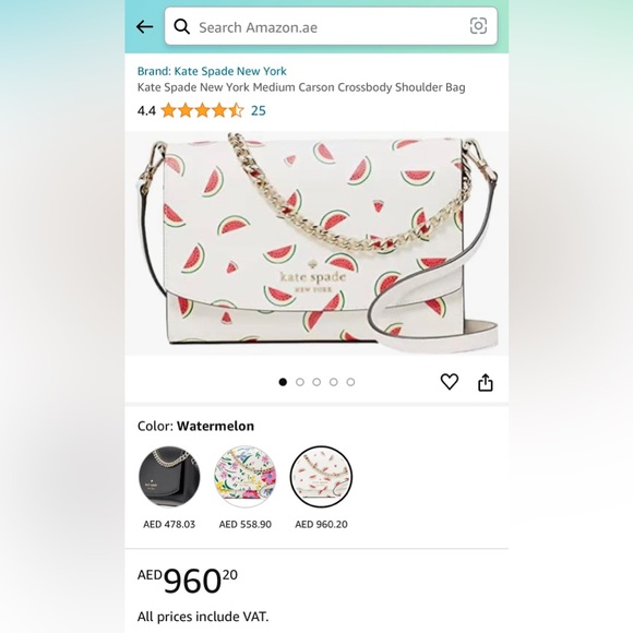 KATE SPADE NEW YORK Watermelon Convertible Crossbody Bag NWT & dust bag - Picture 8 of 17